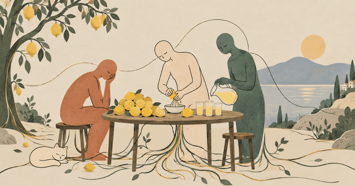 Group making lemonade